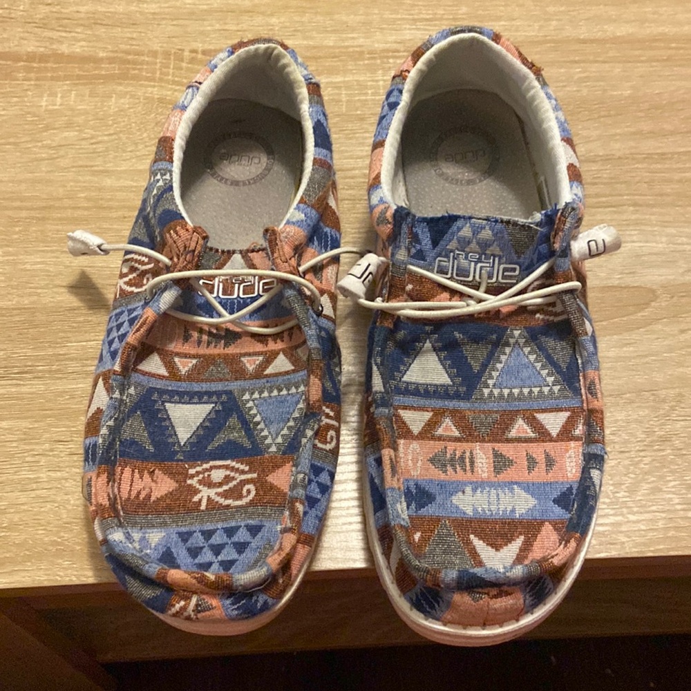 Men’s patterned hey dude shoes